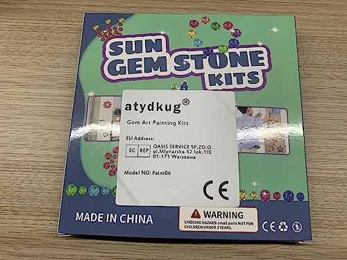 Window Suncatcher Gem Art Diamond Painting Kits for Kids - Fun Arts & Crafts 6 Sheets Flowers Gem Art Painting Kits by Numbers for Girl, Birthday atydkug