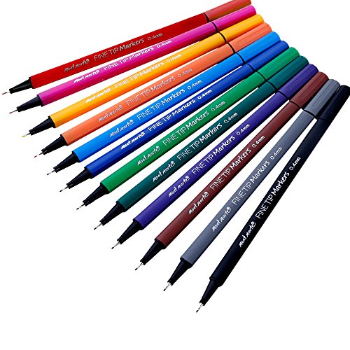 Mont Marte Fine Tip Markers Tri Grip in Case 12pce Mont Marte