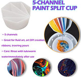 7Pcs Split Cup Flower Pour Cup Silicone Paint Cup Acrylic Pouring Strainers Set for Paint Pouring Capacity Mixing Cups for DIY Pouring Acrylic Paint FASALX