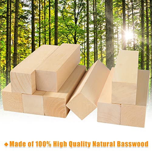Oungy 16PCS Wood Carving Blocks 6 x 1.5 x 1.5 Inch Unfinished Basswood Carving Blocks Carving Wood Blocks Wooden Carving Blocks Cubes for Carving Oungy