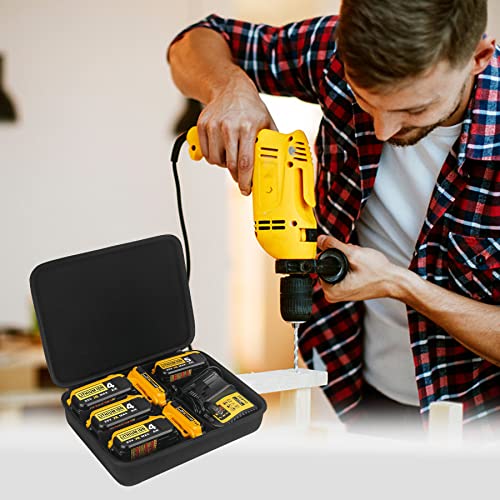 BOVKE Battery Carrying Case Compatible with DEWALT 20V/60V MAX XR Battery Pack &Charger, Storage Holder for 20V 60V 2.0/3.0/4.0/5.0/6.0/9.0-Ah BOVKE