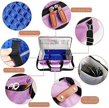 Damocles Cutting Machine Carrying Bag Portable 3-Layer Shock Absorbent Cutting Machine Tote Bag Compatible with Cricut Explore Air 2 & Cricut Maker (Purple)