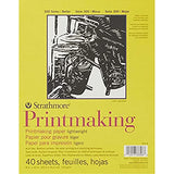 Strathmore 300 Series Printmaking Paper Pad, Glue Bound, 8x10 inches, 40 Sheets (120g) - Artist Paper for Adults and Students - Block Printing, Strathmore