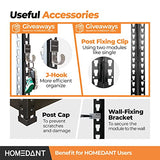 HOMEDANT 5 Tier Storage Shelves Adjustable Laminated Garage Metal Shelving Unit Heavy Duty Utility Rack Shelf Warehouse Pantry Closet Kitchen 35.9" W HOMEDANT