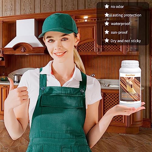 32 OZ Pure Tung Oil for Wood Finishing, Tung Oil Food Grade, Waterproof Wood Sealer for Indoor Outdoor Wood Products, Butcher Blocks, Cutting Boards Garifon