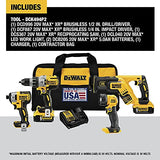DEWALT 20V MAX* XR Cordless Drill Combo Kit, 4-Tool (DCK494P2) DEWALT