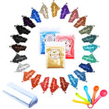 Mica Powder - (24-Pack/ .35 Oz Each) Color Soap Making Epoxy Resin Pigment, Bath Bomb, Candle, Nails Lolo Craft