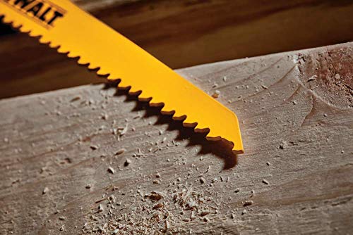 DEWALT Reciprocating Saw Blades, Taper Back, 6-Inch, 6 TPI, 5-Pack (DW4802) DEWALT
