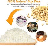 BBAXI Candle Making Kit, Including 32oz/900ml Candle Making Pouring Pot, 16oz Natural Soy Wax, 4Pcs Wooden Candle Wicks Holder, 60Pcs Candle Wicks, BBAXI