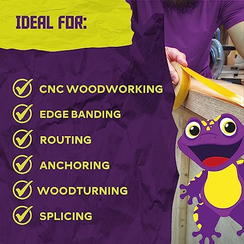 ATack Double-Sided Woodworking Tape, 1-Inch by 36-Yards (3-Pack) Double Face Turner Tape for CNC and Wood Template- Removable, Residue-Free and ATack