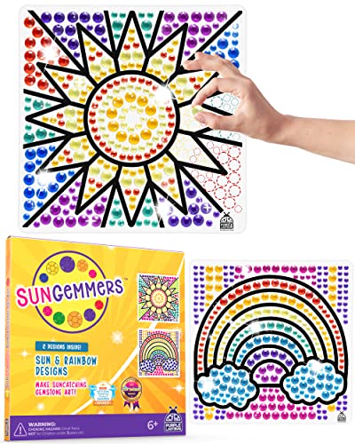 SUNGEMMERS Window Art Suncatcher Kits for Kids Crafts Ages 6-8 + - Great for 6 Year Old Girl, Birthday Gifts for 7 Year Old Girl - Fun Arts and