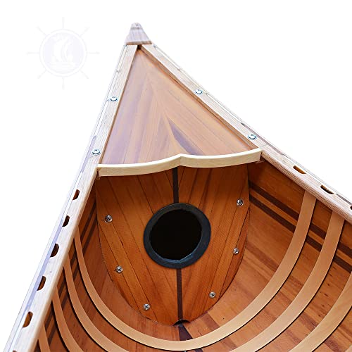 Old Modern Handicrafts Wooden Canoe with Matte Finish Old Modern Handicrafts