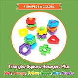 Jumbo Nuts and Bolts For Toddlers - Fine Motor Skills Rainbow Matching Game Montessori Toys For Toddlers & Toddler Games | 12 pc Occupational Therapy KIDS KORNER