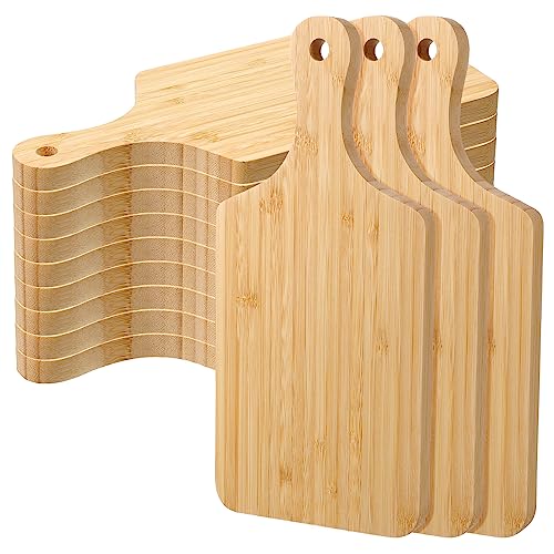 12 Pcs Thicken Bamboo Cutting Board Bulk Personalized Wood Chopping Board Customized Laser Engraving Blanks Serving Board for Wedding Mother's Day - WoodArtSupply