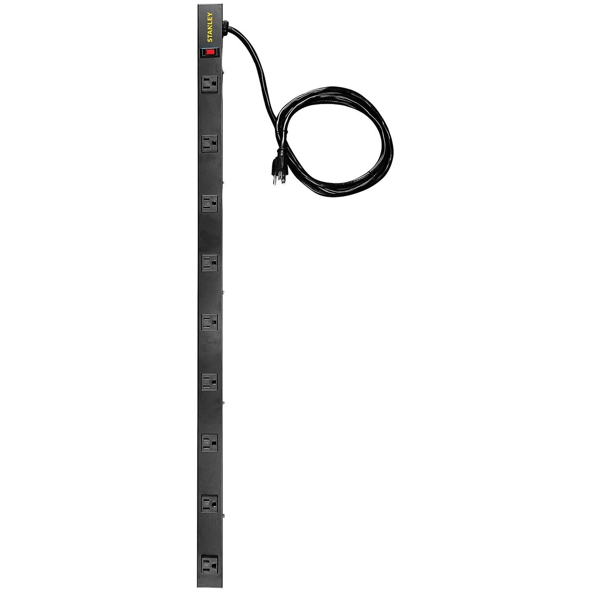 Stanley 31610 SurgeMax Pro 9 Outlet Metal Surge Protector, Black, 6 ft Stanley