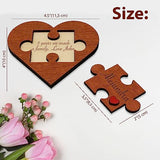 Personalized Romantic Gifts for Her - Custom Valentines Gifts for Him Engraved, Unique Valentine Puzzle Card, Wooden Heart Shaped Plaque, 5 Year Wood Top obsession