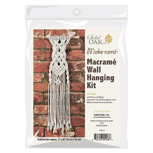 Solid Oak Small Format Macrame Kit-Celtic Braids - WoodArtSupply