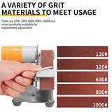 NunDunco Mini Belt Sander - 15 Degree Knife Sharpener Electric Bench Grinder Sanding Machine, 7 Adjustable Speed Table Top Polisher for DIY NuoDunco