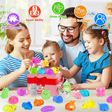 OCATO 45Pcs Mochi Squishys Toys Mini Squishies 2nd Generation Glitter Animal Squishies Party Favors for Kids Adults Stress Relief Toy Treasure Box OCATO