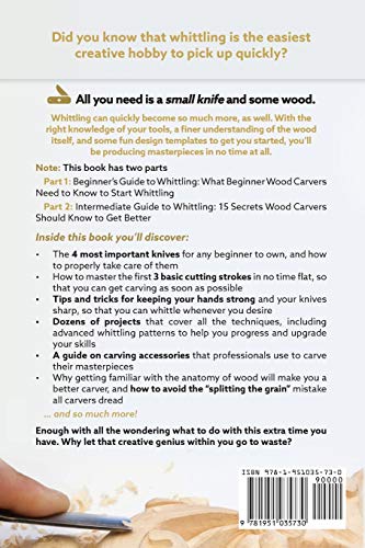 Whittling: Beginner + Intermediate Guide to Whittling: Whittling and Woodcarving Compendium: How Start Whittling With a Simple Pocket Knife - WoodArtSupply