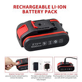 jar-owl Cordless Drill Set, 21V Brushless Drill Driver Kit, 1x 1.5Ah Li-ion Batteries, 319 In-lbs Torque, 3/8”Keyless Chuck, 2-Variable Speed, 25+1 jar-owl