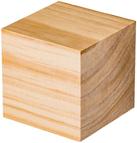 Wooden Cubes for Arts and Crafts – DIY - Photo Blocks - 1.5 Inch Unfinished Natural Wood Blocks – 50 Pieces – by Dragon Drew Dragon Drew