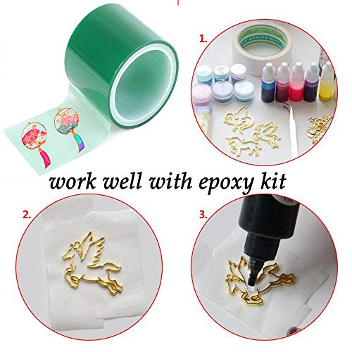 Jourbot Resin Tape for Epoxy Resin Molding,Traceless Silicone Thermal Adhesive Tape for Making River Tables Hollow Frame Bezels Epoxy Resin Craft Jourbot