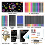 Shuttle Art Professional Drawing Kit, 123 Pieces of Drawing Pencils Set Includes Colouring Pencils, Watercolor, Charcoal, Graphite and Sketch, Ideal Shuttle Art