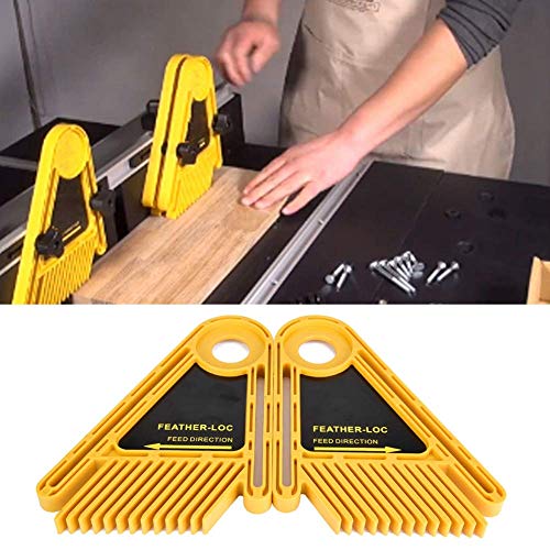 Featherboard for Table Saws, Adjustable Double Feather Board with Plastic Slide Block Gasket and Screws, Professional Multipurpose Table Saw Liccx
