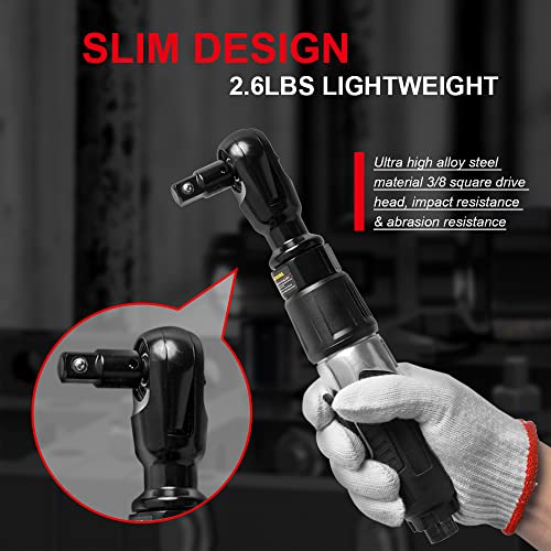 AEROPRO TOOLS 3/8" Professional Air Ratchet Wrench Set with 1/2" Drive Adapter, Pneumatic Impact Wrench for Auto Maintenance, Repair Work 50 Ft-Lbs AEROPRO TOOLS INC