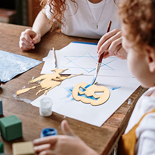 20Pcs Halloween Wood Cutouts Pumpkin Witch Cutout Unfinished DIY Painting Wooden Slices Embellishment Party Decor Woodsy Decor Witch Decor NUOBESTY