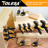 TOLESA Heavy Duty Spring Clamps 7 Inch - 4PCS Large Wood Clamps with Powerful Clamping Force 30 Lbs - Deep Throat Clamps for Woodworking Wood Gluing TOLESA