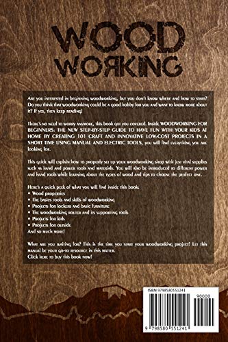 Woodworking for Beginners: The New Step-by-step Guide to have fun with your kids at home by creating 101 craft and innovative low-cost projects in a WoodArtSupply