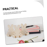 Kisangel 16 pcs DIY White Embryo Rabbit Unfinished Wood Planks Farmhouse Easter Decor Wood Rabbit Slices Indoor Easter Decorations Unfinished Wood Kisangel
