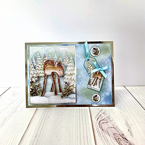 Katy Sue Christmas 3D Die-Cut Decoupage Selection Pack - Contains 24 Die-Cut Sheets in Letter Size (8.5" x 11") - 8 Designs; 3 Copies of Each Design - WoodArtSupply