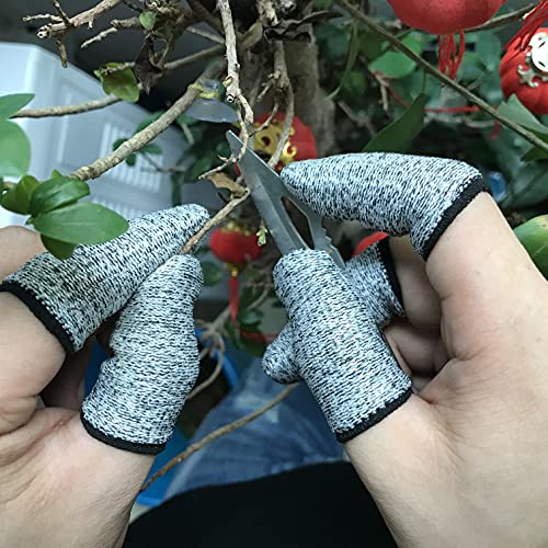 QISLOA 12 PCS Cut Resistant Finger Cots Protector Finger Sleeve Protectors Reusable Finger Covers Finger Protection Cots for Kitchen, Work, QISLOA