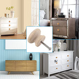 Uenhoy 30 Pcs Round Wooden Cabinet Knobs 1-1/8" (28mm) Unfinished Wooden Pulls Knobs Mushroom Shape Wood Knobs for Cabinet Dresser Drawer Uenhoy