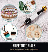 Pin Vise Small Hand Drill for Jewelry Making - Craft911 Manual Craft Drill Sharp HSS Micro Mini Twist Drill Bits Set for Resin, Rotary Tools for Craft911