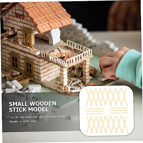 VOSAREA 3 Hardwood Square Dowel Math Counting Stick Toy Model Material Rods Modeling Stick Candy Making Sticks Craft Wood Dowels Wood Popsicle Stick VOSAREA