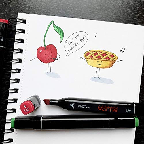 belleza suprema 100 Colors Alcohol Markers Dual Tips Permanent Art Markers Pen for Kids & Adult, Alcohol-Based Highlighter Pen Sketch Markers for belleza suprema