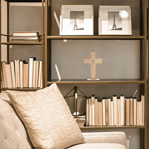 Sewroro 20pcs Cross Decor Wooden Crafts Cross Shaped Ornaments Unfinished Wooden Cross for Home Decoration (Random Style) Sewroro