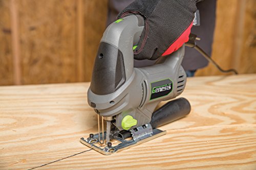 Genesis GJS500 5-Amp Variable-Speed Orbital Jigsaw with Blades Genesis