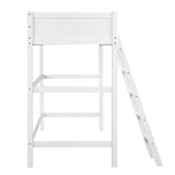 High-Quality Twin Size Wooden Loft Bed with Ladder and Safety Rail by Harper & Bright Designs Harper & Bright Designs