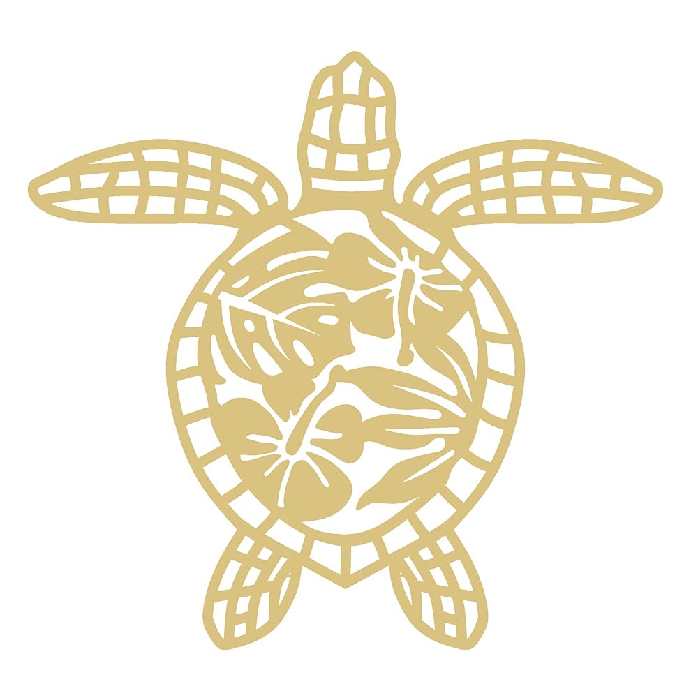 Turtle Cutout Unfinished Wood Nautical Décor Beach House Décor Animal Door Hanger MDF Shaped Canvas Style 5 (12")
