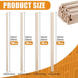 250Pcs Balsa Wood Sticks, Square Wooden Dowels 1/8, 4/25, 3/16, 1/4 x 10 Inch, Hardwood Square Dowels Unfinished Wooden Strips for DIY Molding Crafts ZAUGONTW