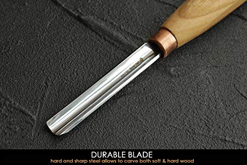 BeaverCraft Wood Carving Gouge K9/10 Woodworking Hand Chisel Compact Wood Carving Knife for Beginners and Profi - WoodArtSupply