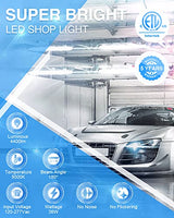Ensenior 4 Pack Linkable LED Utility Shop Light, 4 FT, 4400 High Lumens, 36W Equivalent 280W, 5000K Daylight, 48 Inch Shop Light for Garage, Surface Ensenior