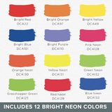 DecoArt Acrylic 2 oz 12 Count Brights Craft Paint Value Pack, 2 Fl Oz (Pack of 12), 24 Oz DecoArt