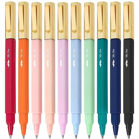 Mr. Pen- Aesthetic Pens, 10 Pack, Assorted Colors, Fast Dry, No Smear Bible Pens No Bleed Through, Fine Point Pen, Ballpoint Pens Ballpoint, Fine Tip Mr. Pen