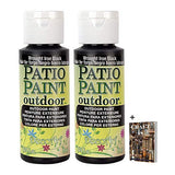 DecoArt Patio Paints - 2 Pack 2oz Wrought Iron Paint - Acrylic Water Based Weatherproof Paint -Scruff & Scratch Resistant Outdoor Paint for Patio DecoArt